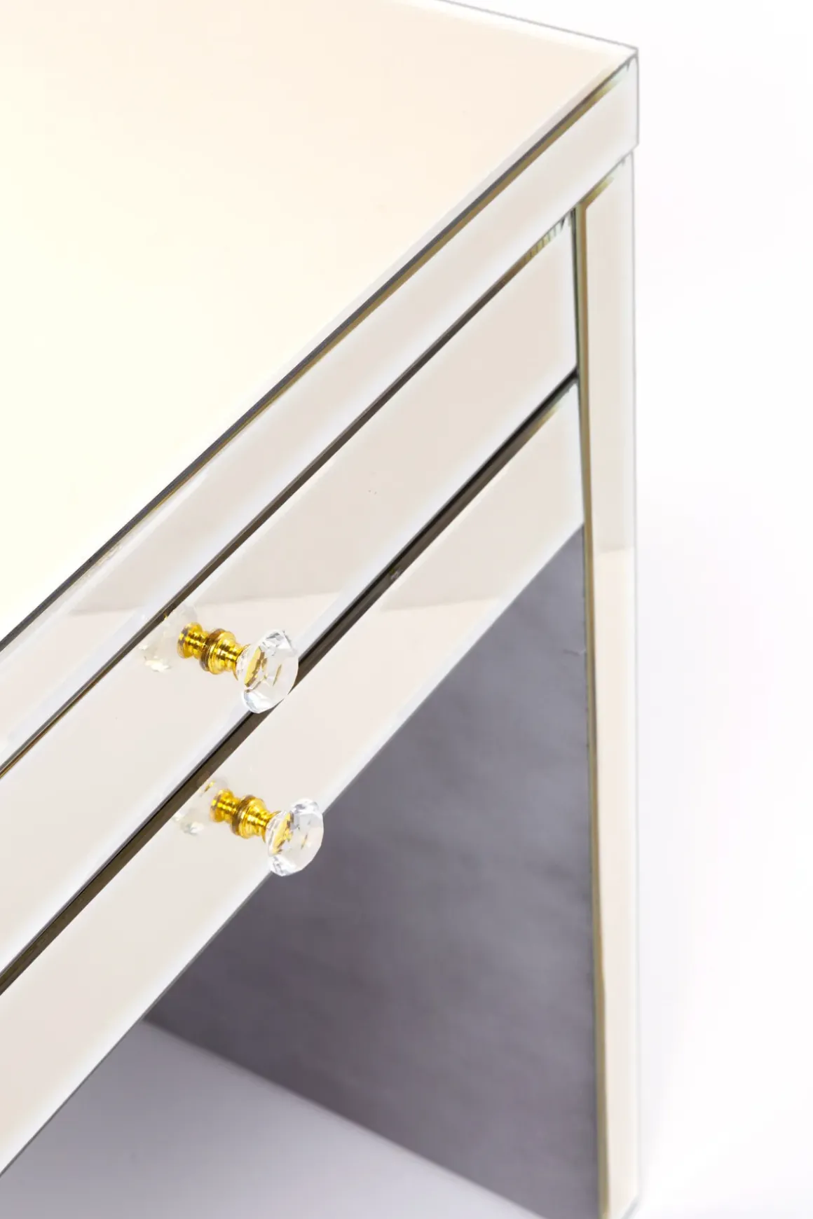 Skrivbord Luxury - Champagnefärgat Spegelglas, 160cm - KARE Design