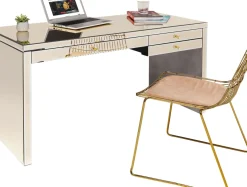 Skrivbord Luxury - Champagnefärgat Spegelglas, 160cm - KARE Design