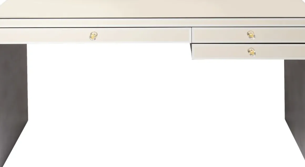 Skrivbord Luxury - Champagnefärgat Spegelglas, 160cm - KARE Design