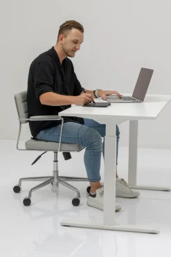 Skrivbord Office - Vit/Vit Höj/Sänkbart, 160cm - KARE Design