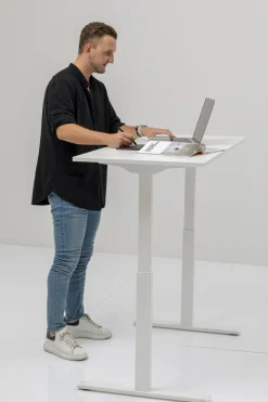 Skrivbord Office - Vit/Vit Höj/Sänkbart, 160cm - KARE Design