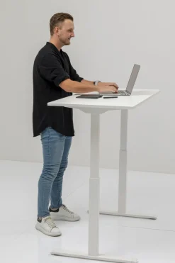 Skrivbord Office - Vit/Vit Höj/Sänkbart, 160cm - KARE Design