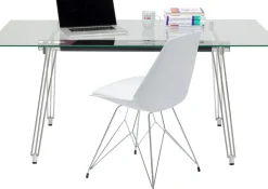 Skrivbord Officia - Glas/krom, 160x80cm - KARE Design