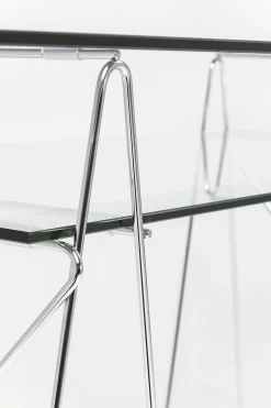 Skrivbord Polar - Glas/Krom, 135cm - KARE Design