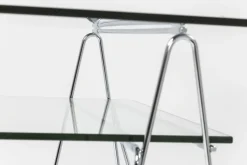 Skrivbord Polar - Glas/Krom, 135cm - KARE Design
