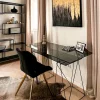 Skrivbord Polar - Tonat Glas/Svart, 135cm - KARE Design
