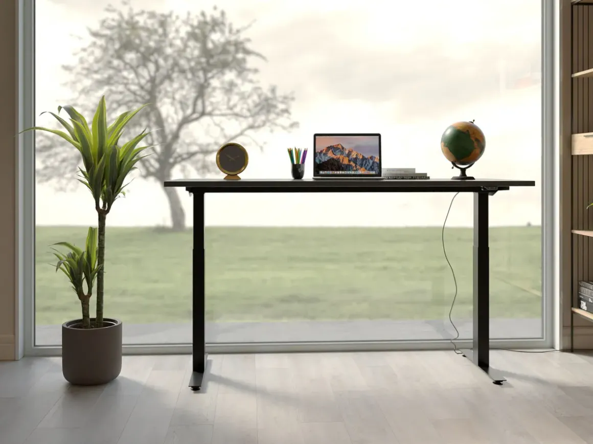 Skrivbord Smart - Svart/Svart Höj/Sänkbart, 140cm - KARE Design