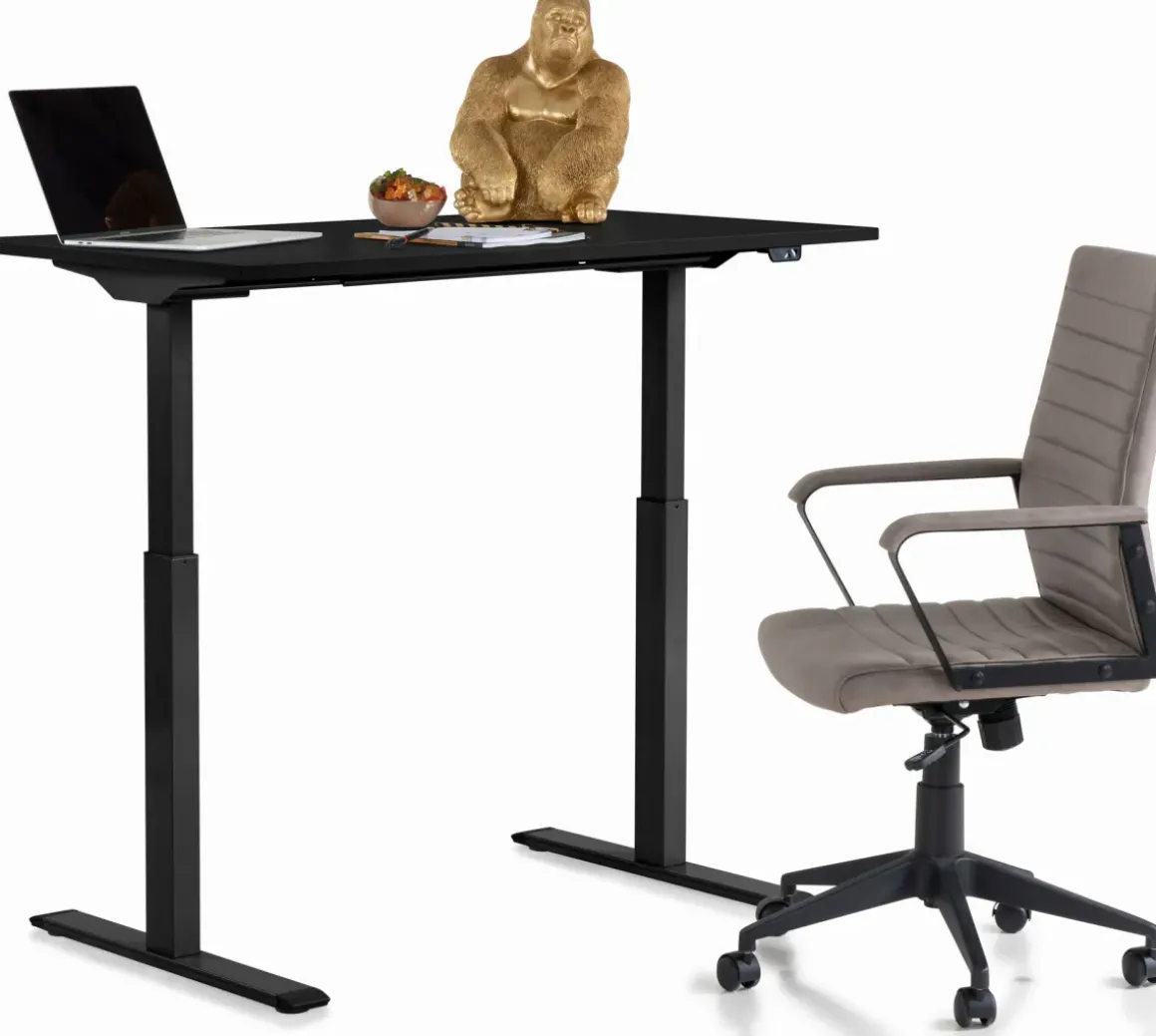 Skrivbord Smart - Svart/Svart Höj/Sänkbart, 120cm - KARE Design