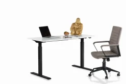 Skrivbord Smart - Vit/SvartHöj/Sänkbart, 160cm - KARE Design