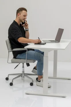 Skrivbord Smart - Vit/Vit Höj/Sänkbart, 140cm - KARE Design