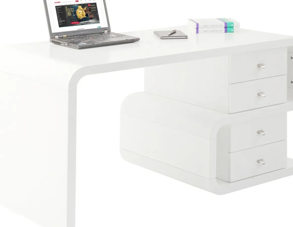 Skrivbord Snake - Vit, 150cm - KARE Design