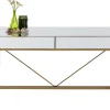 Skrivbord Soran - Spegelglas/Guld, 120x50cm - KARE Design