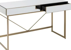 Skrivbord Soran - Spegelglas/Guld, 120x50cm - KARE Design
