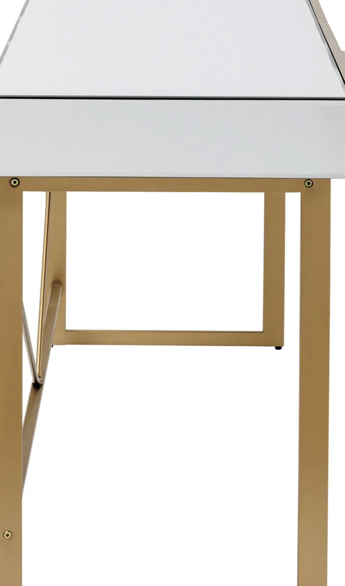 Skrivbord Soran - Spegelglas/Guld, 120x50cm - KARE Design