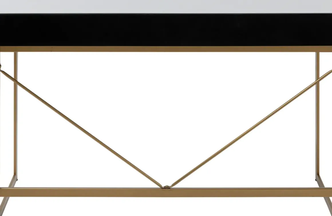 Skrivbord Soran - Spegelglas/Guld, 120x50cm - KARE Design