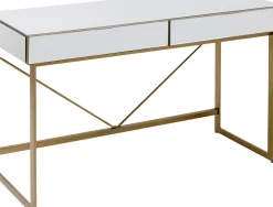 Skrivbord Soran - Spegelglas/Guld, 120x50cm - KARE Design
