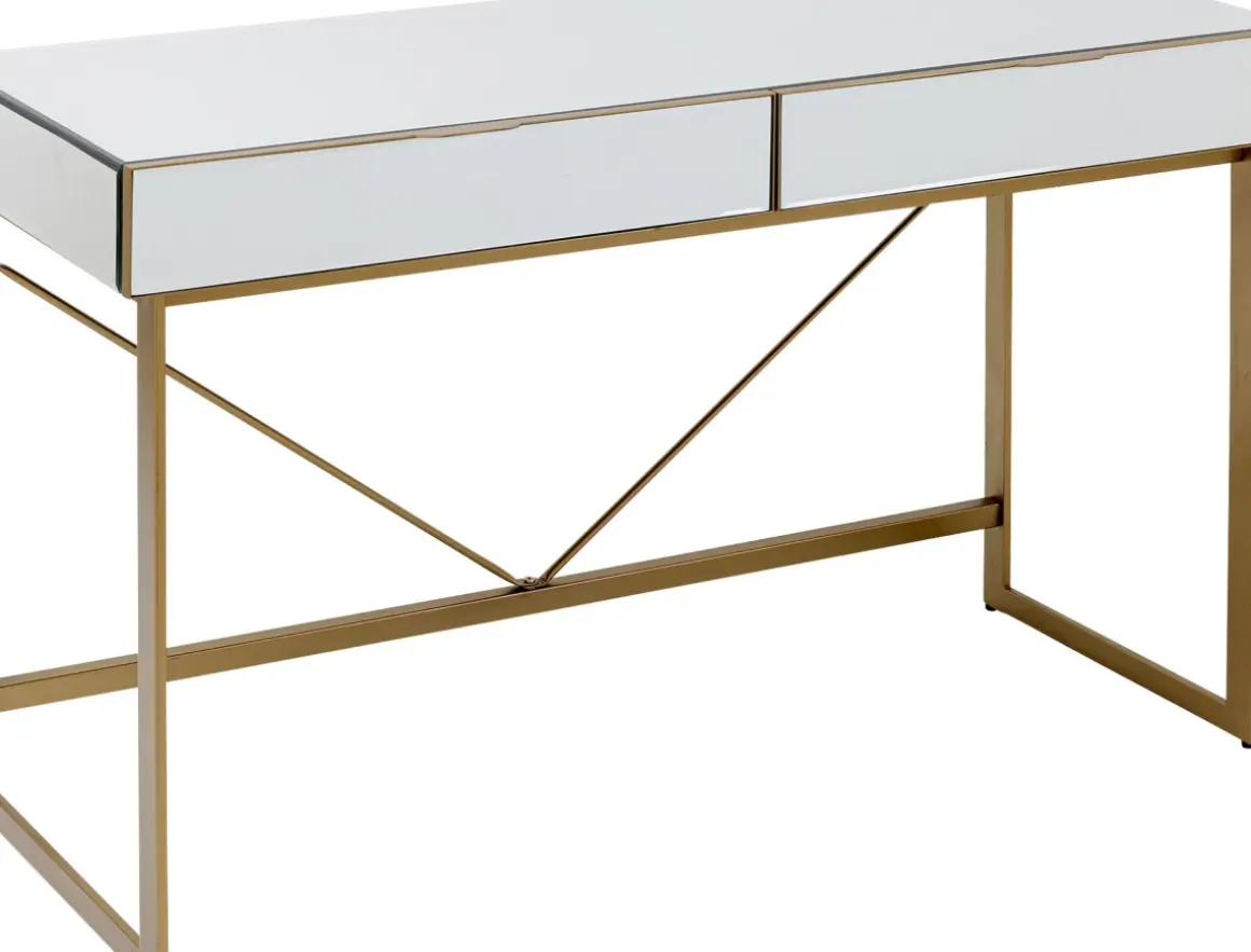 Skrivbord Soran - Spegelglas/Guld, 120x50cm - KARE Design