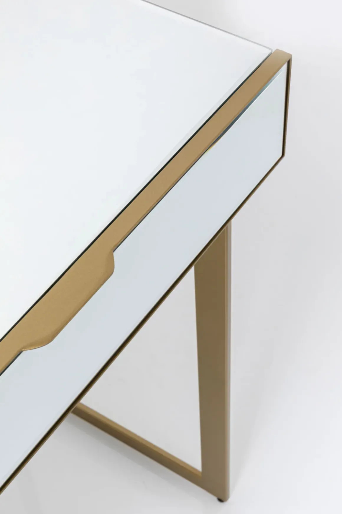 Skrivbord Soran - Spegelglas/Guld, 120x50cm - KARE Design