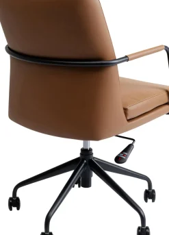 Skrivbordsstol Charles - På hjul, Brun - KARE Design