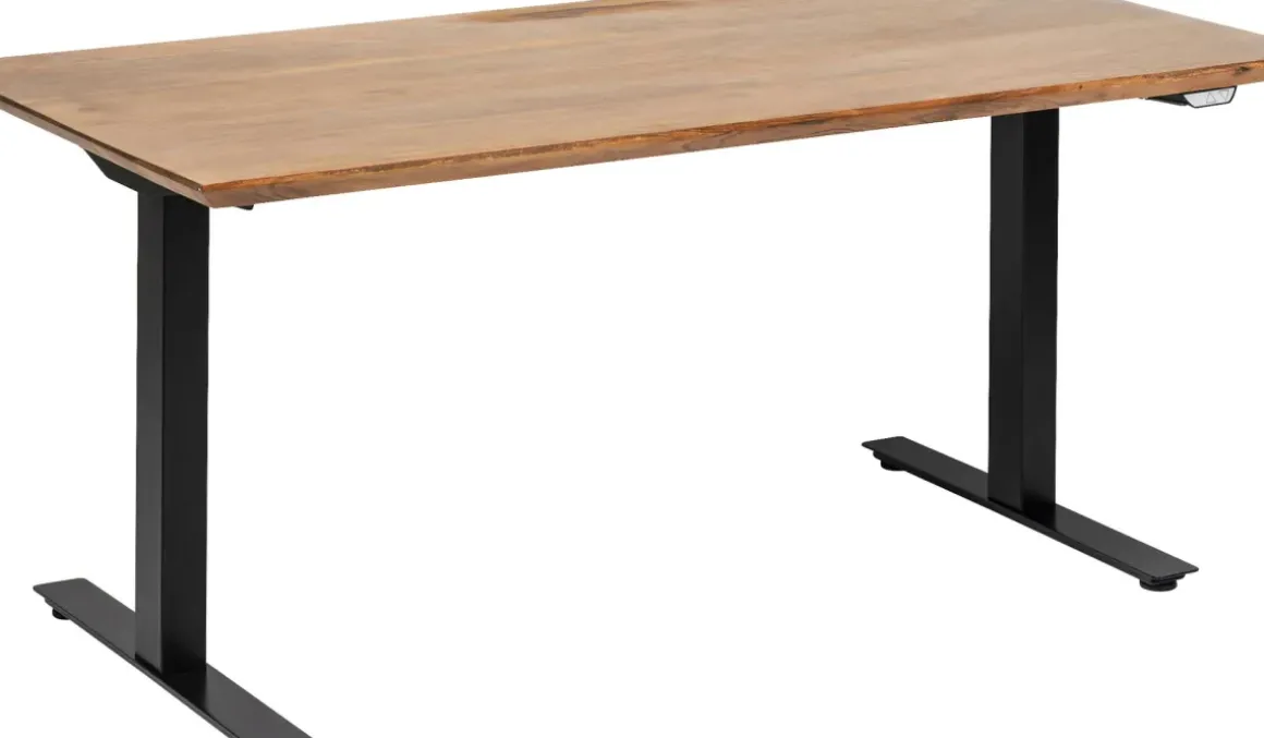 Skrivbord Symphony - Massivt Trä/Svart Höj/Sänkbart, 160cm - KARE Design