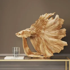 Skulptur Betta Fish - Dekorfigur Guld Fisk, 34cm - KARE Design