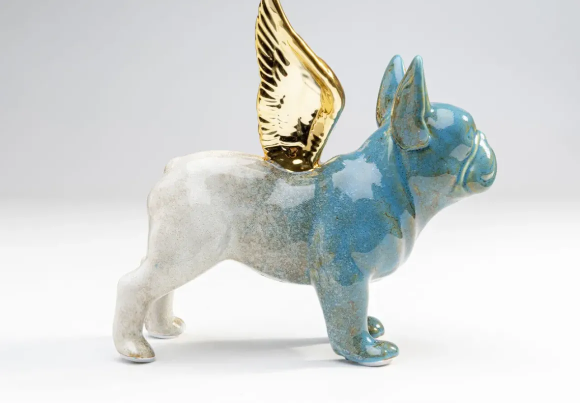 Skulptur Bulldog Angel - Blå - KARE Design
