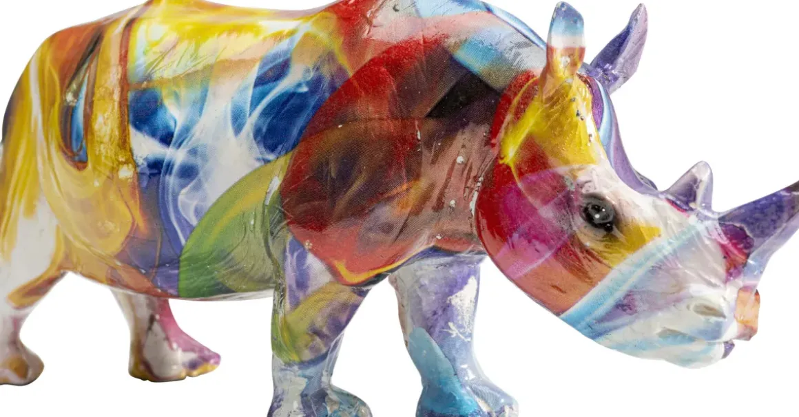 Skulptur Coloured Rhino - KARE Design