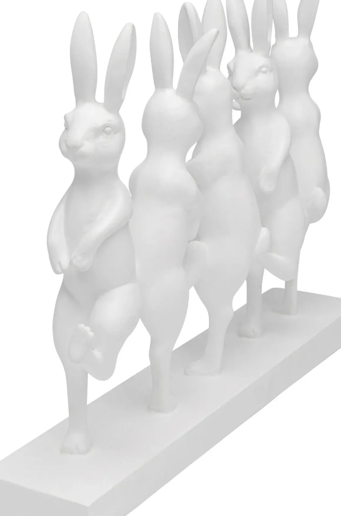 Skulptur Dancing Rabbits - Vit, 40cm - KARE Design