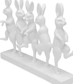 Skulptur Dancing Rabbits - Vit, 40cm - KARE Design