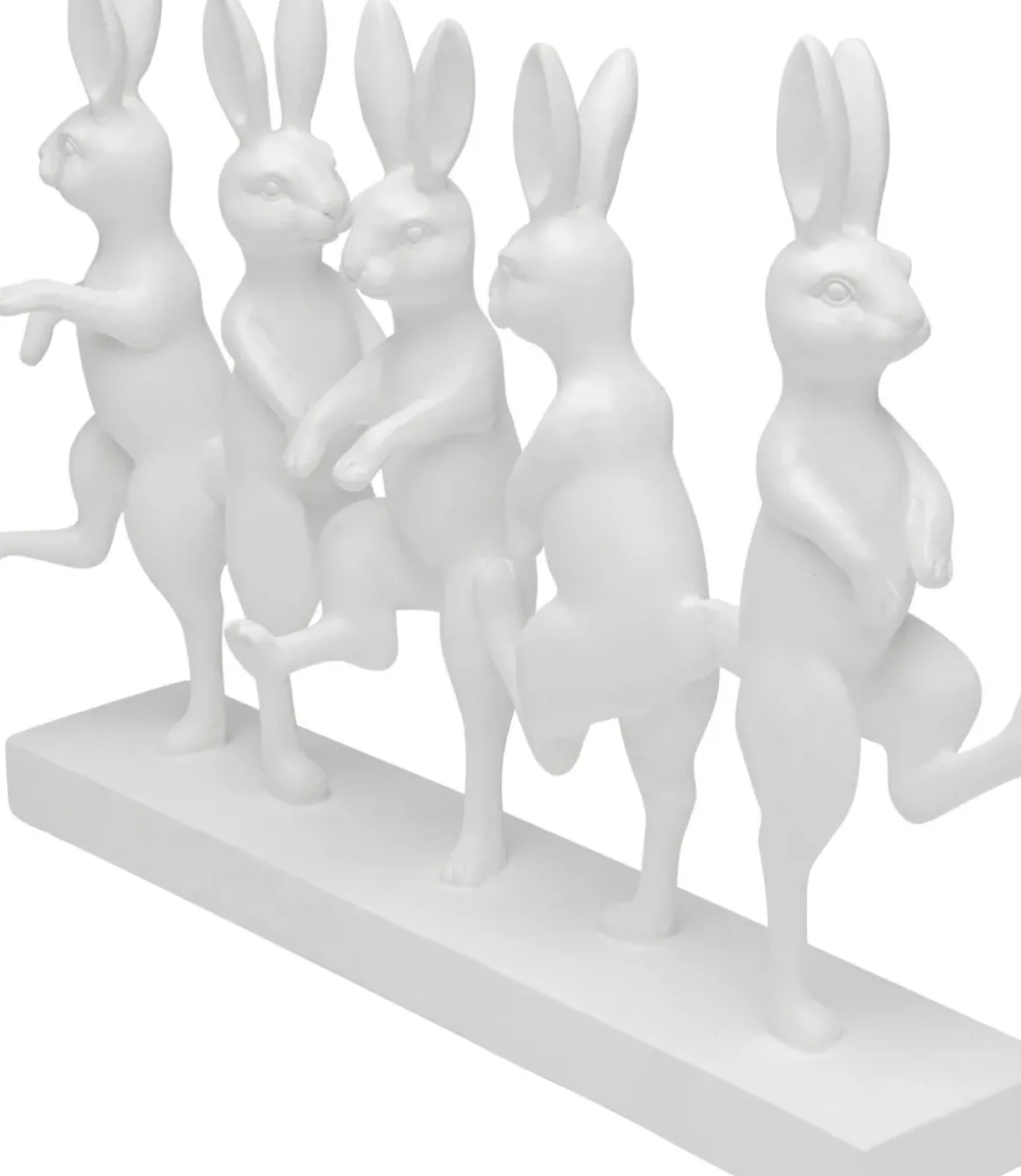 Skulptur Dancing Rabbits - Vit, 40cm - KARE Design