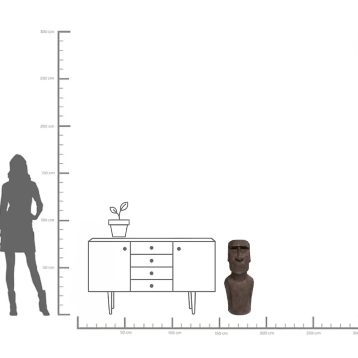 Skulptur Easter Island, 80cm - KARE Design
