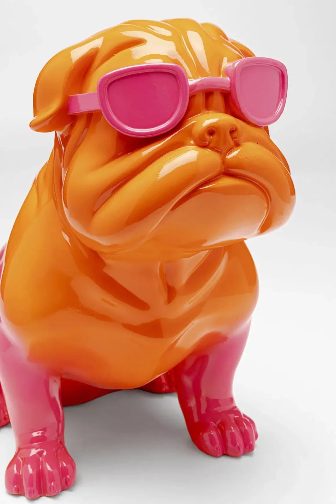 Skulptur Fashion Dog - Orange/Guld, 37cm - KARE Design