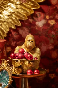Skulptur Gorilla Butler, 37cm - Gorilla med Bricka - KARE Design