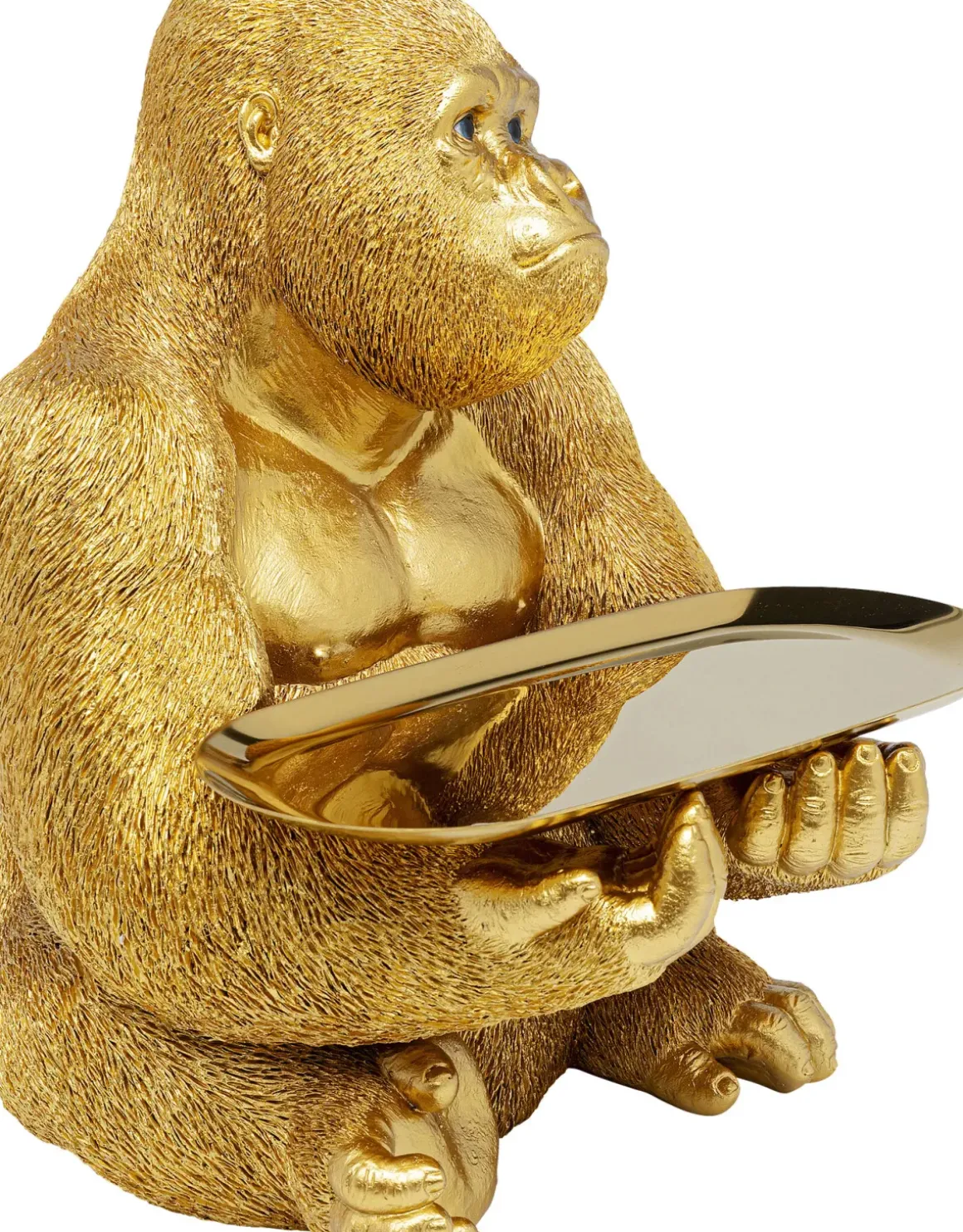 Skulptur Gorilla Butler, 37cm - Gorilla med Bricka - KARE Design