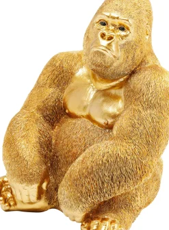 Skulptur Gorilla - Guld, 38,5cm - KARE Design