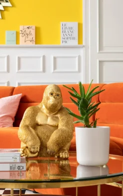 Skulptur Gorilla - Guld, 38,5cm - KARE Design