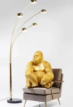Skulptur Gorilla - Guld, XL 76cm - KARE Design