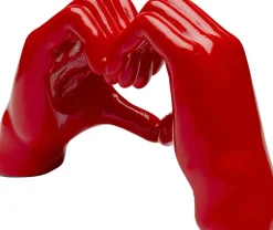 Skulptur Heart Hands - Röd, 12cm - KARE Design