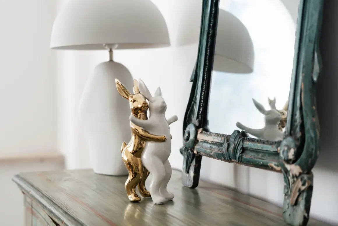 Skulptur Hugging Rabbits, 25cm - KARE Design