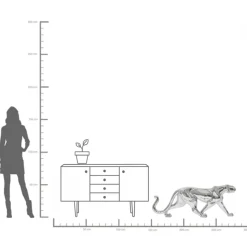 Skulptur Leopard Mosaik, 129cm - KARE Design