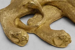Skulptur Lion Gold - Dekor Guld Lejon, 113cm - KARE Design