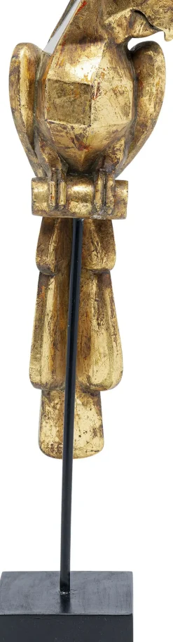 Skulptur Mirrored Parrot - Guld/Spegelglas, 53cm - KARE Design