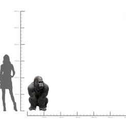 Skulptur Monkey Gorilla Front, 107cm - KARE Design