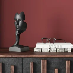 Skulptur Quiet Face - Svart, 31cm - KARE Design