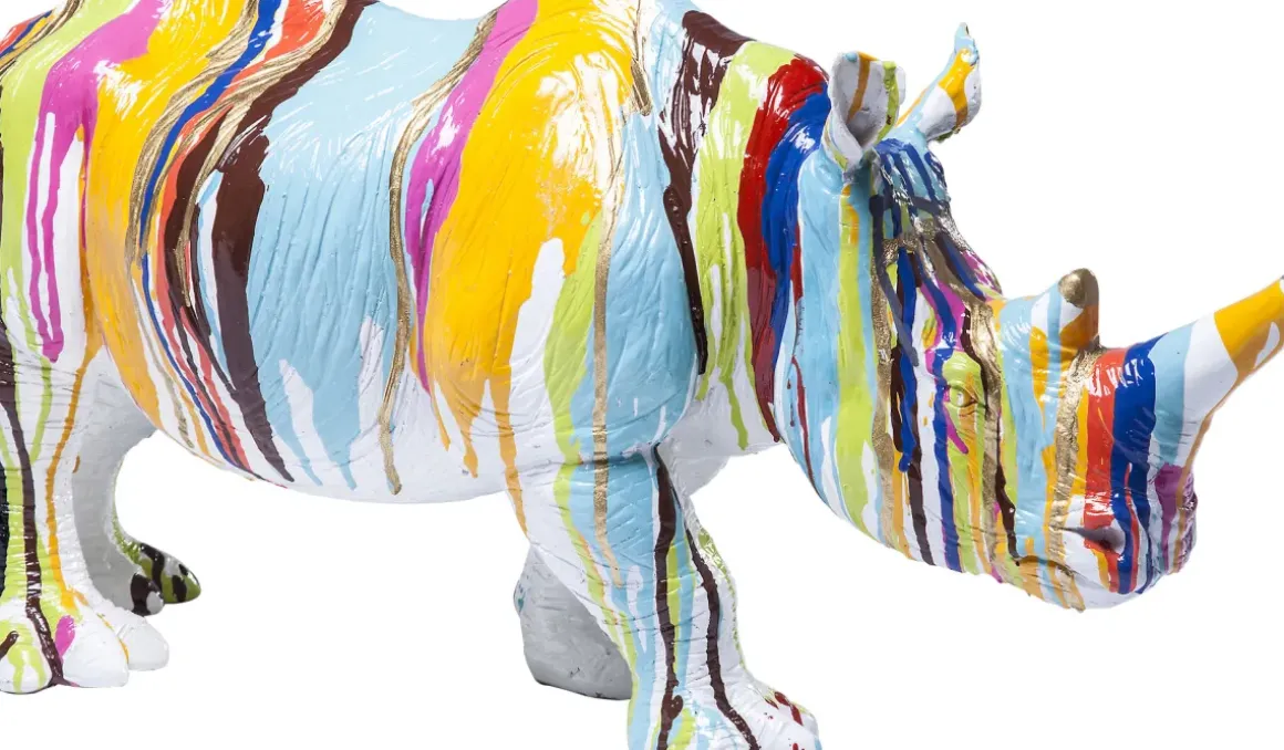 Skulptur Rhino - Noshörning, flerfärgad, 26cm - KARE Design