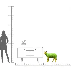 Skulptur Sheep Colore Grön, 60cm - KARE Design