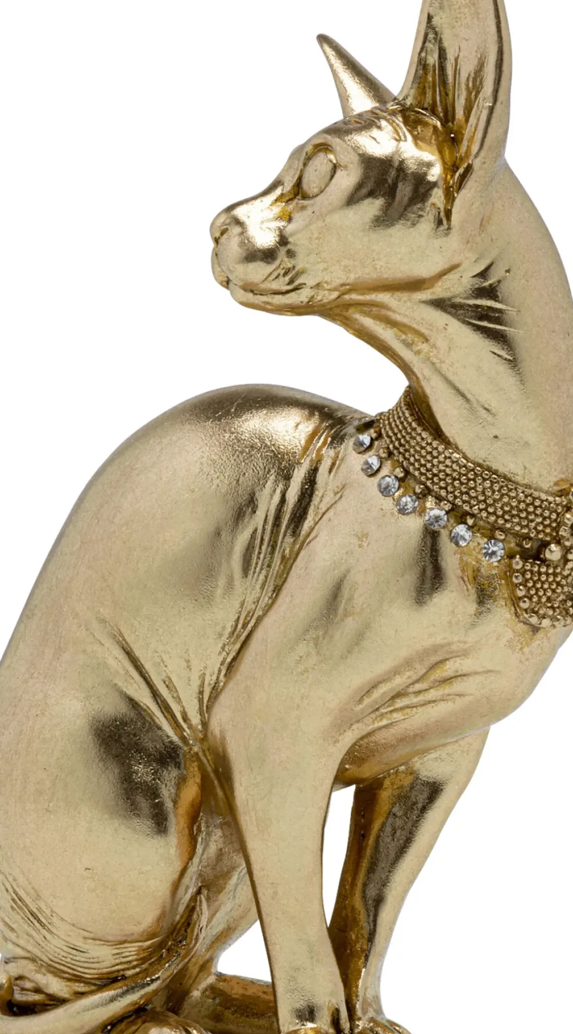 Skulptur Sitting Cat - Dekorfigur Guld Katt, 27cm - KARE Design
