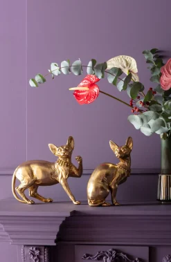 Skulptur Sitting Cat - Dekorfigur Guld Katt, 27cm - KARE Design