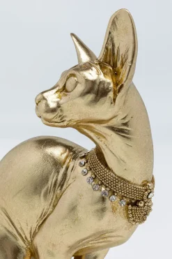 Skulptur Sitting Cat - Dekorfigur Guld Katt, 27cm - KARE Design
