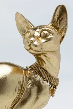 Skulptur Sitting Cat - Dekorfigur Guld Katt, 27cm - KARE Design